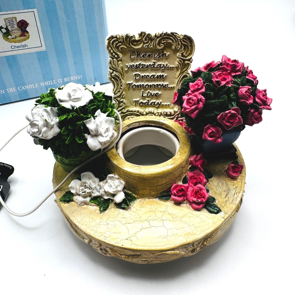 Old Virginia Candle Co Cherish‎ Candle Topper Cottagecore Capper Floral Vintage
